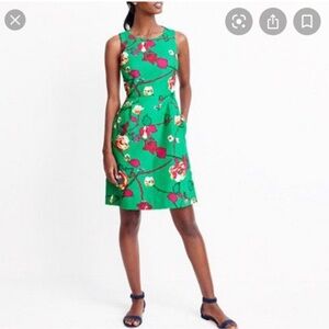 J. Crew Factory Green Sleeveless Sundress Midi